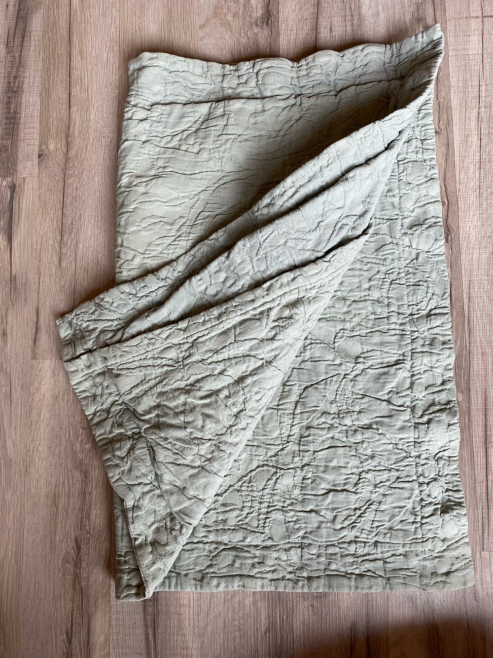 Pottery Barn Sage Green Quilted Throw